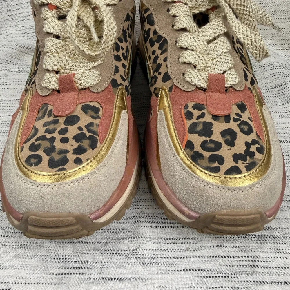 Blowfish Malibu Leo Leopard Print Sneakers Colorful Streetwear 7 Festival Pastel